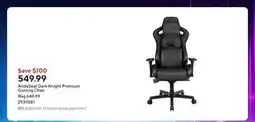 Staples AndaSeat Dark Knight Premium Gaming Chair offer