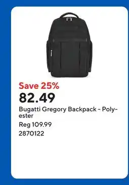 Staples Bugatti Gregory Backpack - Polyester offer