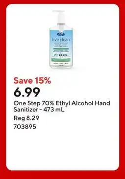 Staples One Step 70% Ethyl Alcohol Hand Sanitizer offer