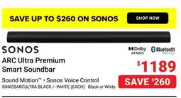 Visions Electronics Sonos ARC Ultra Premium Smart Soundbar offer