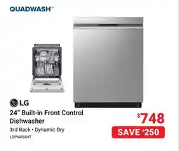 Visions Electronics LG 24 Built-in Front Control Dishwasher offer
