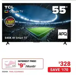 Visions Electronics 55 S45K 4K Smart TV offer