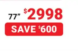 Visions Electronics LG 77 4K Smart TV offer