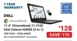 Visions Electronics 11.6 Chromebook 11 3100 Intel Celeron N4000 (2-in-1) offer