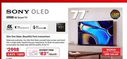 Visions Electronics SONY XR8B 4K Smart TV offer