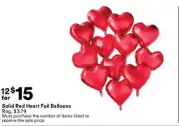 Michaels Solid red Heart Foil Balloons offer