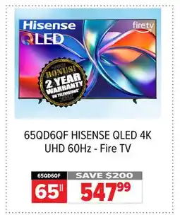 2001 Audio Video HISENSE QLED 4K UHD 60Hz - Fire TV 65 offer