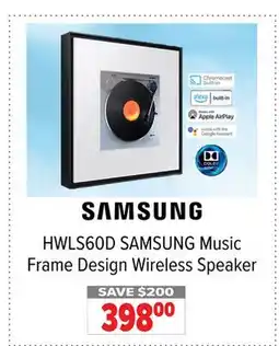 2001 Audio Video HWLS60D SAMSUNG Music Frame Design Wireless Speaker offer