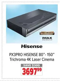 2001 Audio Video PX3PRO HISENSE 80- 150 Trichroma 4K Laser Cinema offer