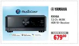 2001 Audio Video RXV6A YAMAHA 7.2-Ch. 4K/8K HDR 10+ Receiver offer