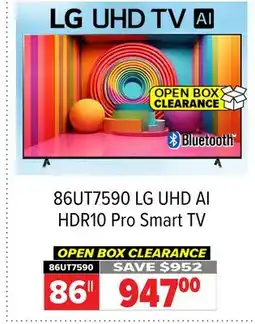 2001 Audio Video 86UT7590 - 86 LG UHD AI HDR10 Pro Smart TV offer