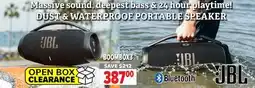 2001 Audio Video BOOMBOX3 JBL DUST & WATERPROOF PORTABLE SPEAKER offer