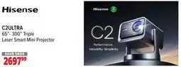2001 Audio Video C2ULTRA 65- 300 Hisense Triple Laser Smart Mini Projector offer