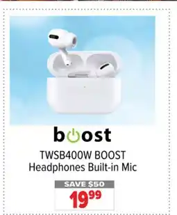 2001 Audio Video TWSB400W BOOST Headphones Built-in Mic offer