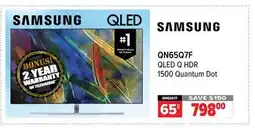 2001 Audio Video SAMSUNG 65 QN65Q7F QLED Q HDR 1500 Quantum Dot offer