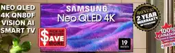 2001 Audio Video QN65QN80F- 65 SAMSUNG QLED 144HZ MINI-LED PANEL offer