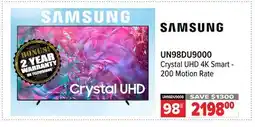 2001 Audio Video Samsung Crystal UHD 4K Smart - 200 Motion Rate 98 offer