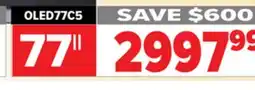 2001 Audio Video OLED77C5 77 LG OLED 4K ALPHA 9 HDR PANEL offer