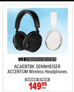 2001 Audio Video ACAEBTBK SENNHEISER ACCENTUM Wireless Headphones offer
