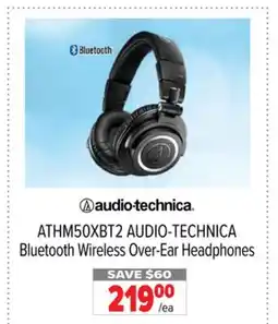 2001 Audio Video ATHM50XBT2 AUDIO-TECHNICA Bluetooth Wireless Over-Ear Headphones offer
