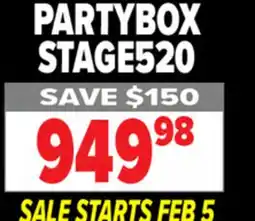 2001 Audio Video PARTYBOX STAGE520 offer