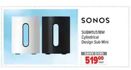 2001 Audio Video SUBM1US1BW SONOS Cylindrical Design Sub Mini offer