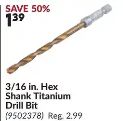 Princess Auto 3/16 in. Hex Shank Titanium Drill Bit offer