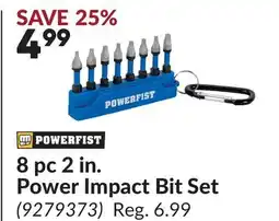 Princess Auto 8 pc 2 in. Power Impact Bit Set offer
