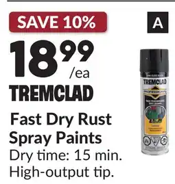 Princess Auto Fast Dry Rust Spray Paints offer