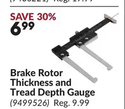 Princess Auto Brake Rotor Thickness and Tread Depth Gauge offer