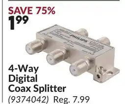 Princess Auto 4-Way Digital Coax Splitter offer