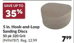 Princess Auto 5 in Hook-and Sanding Discs 50 pk 320 Grit offer