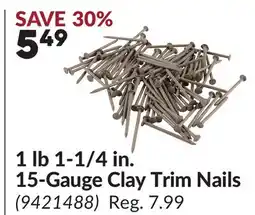 Princess Auto 1-1/4 in. 15-Gauge Clay Trim Nails offer