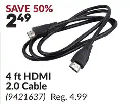 Princess Auto 4 ft HDMI 2.0 Cable offer
