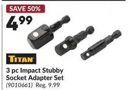 Princess Auto 3 pc Impact Stubby Socket Adapter Set offer