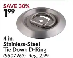 Princess Auto 4 in. Stainless-Steel Tie Down D-Ring offer