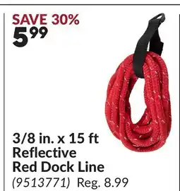 Princess Auto 3/8 in. x 15 ft Reflective Red Dock Line offer