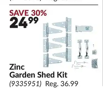Princess Auto Zinc Garden Shed Kit offer