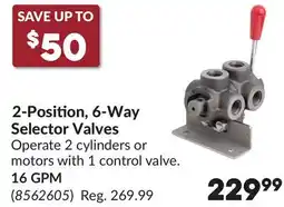Princess Auto 2-Position, 6-Way Selector Valves offer