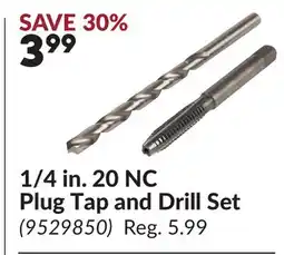 Princess Auto 1/4 in. 20 NC Plug Tap and Drill Set offer