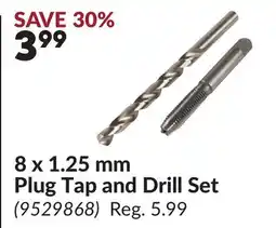 Princess Auto 8 x 1.25 mm Plug Tap and Drill Set offer