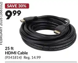 Princess Auto 25 ft HDMI Cable offer