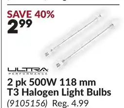 Princess Auto 2 pk 500W 118 mm T3 Halogen Light Bulbs offer