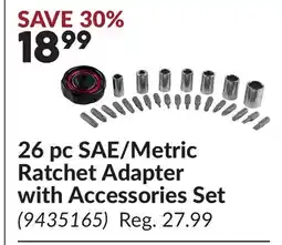 Princess Auto 26 pc SAE/Metric Ratchet Adapter with Accessories Set offer