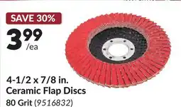Princess Auto 4-1/2 x 7/8 in. Ceramic Flap Discs offer