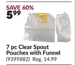 Princess Auto 7 pc Clear Spout Pouches with Funnel offer
