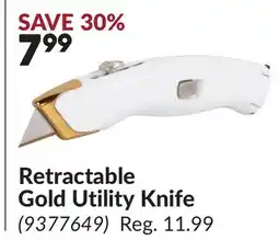 Princess Auto Retractable Gold Utility Knife offer