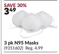 Princess Auto 3 pk N95 Masks offer
