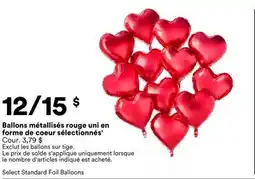 Michaels Ballons métallisés rouge uni en forme de coeur sélectionnés' offer
