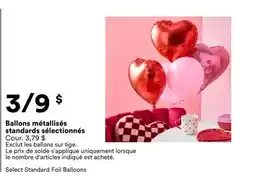 Michaels Ballons métallisés standards sélectionnés offer